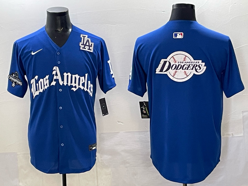 Men Los Angeles Dodgers Blank Blue 2025 Nike MLB Jersey style 006